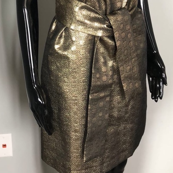 NWOT SEE BY CHLOE GOLD PATTERN LAME DRESS 6 S-M IT 42 GORGEOUS!!!!! - Picture 6 of 13